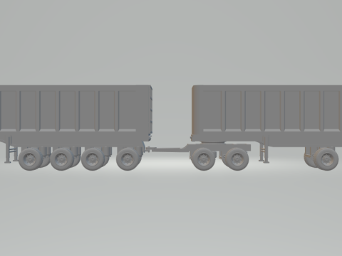 Double trailer dumper eua 3D Принт Модель