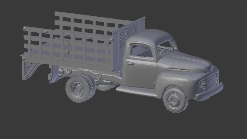 F-truck 3D Print Model .c4d .max .obj .3ds .fbx .stl .blend 
