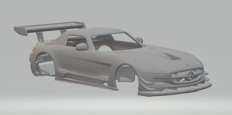 Mercedes SLS AMG GT3 Modelo de Impressão 3D .c4d .max .obj .3ds .fbx .stl .blend