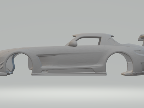 Mercedes SLS AMG GT3 Modelo de Impressão 3D