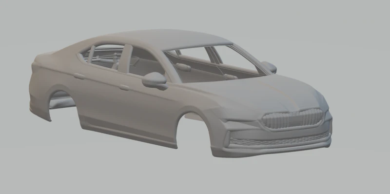 스코다 슈퍼브 3D 프린트 모델 .c4d .max .obj .3ds .fbx .stl .blend 