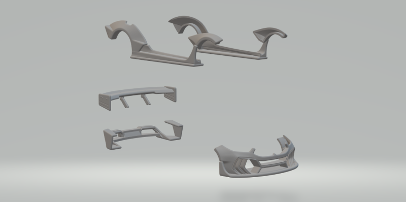 Body kit i8 3D 打印模型 .c4d .max .obj .3ds .fbx .stl .blend