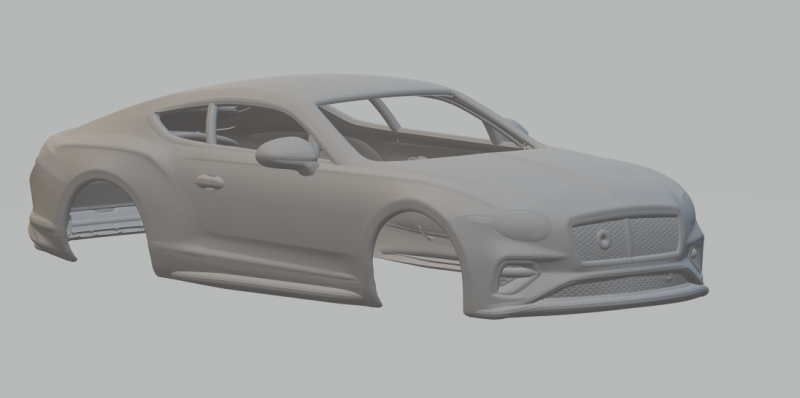 BENTLEY CONTINENTAL GT 3D Принт Модель .c4d .max .obj .3ds .fbx .stl .blend