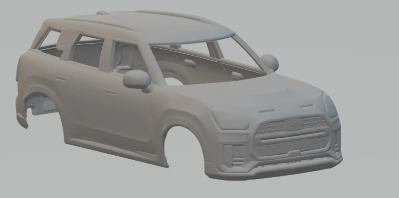 미니 컨트리맨 3D 프린트 모델 .c4d .max .obj .3ds .fbx .stl .blend 