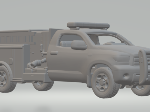 Toyota tundra fire truck 3D Baskı Modeli