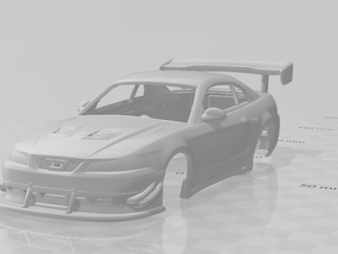 Mustang race day 3D-Druckmodell