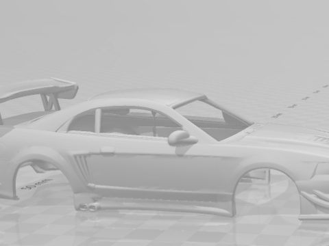 Mustang race day 3D 打印模型