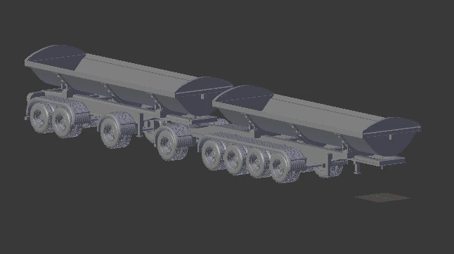 Trailer dumper eua 3D Print Model .c4d .max .obj .3ds .fbx .stl .blend 