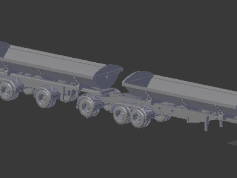 ट्रेलर डम्पर ईयूए 3D प्रिंट मॉडल