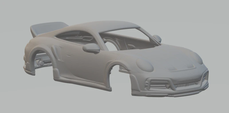 Porsche 911 TECHART 3D Print Model .c4d .max .obj .3ds .fbx .stl .blend 
