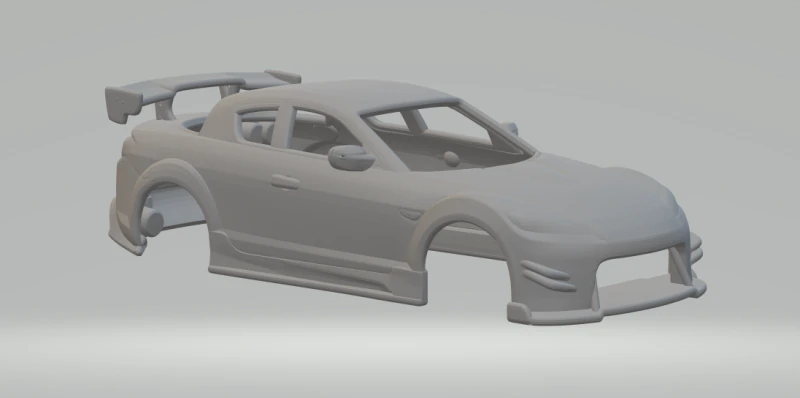 Mazda rx 8 3D Print Model .c4d .max .obj .3ds .fbx .stl .blend 