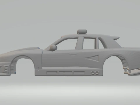 Crown interceptor drift 3D Print Model