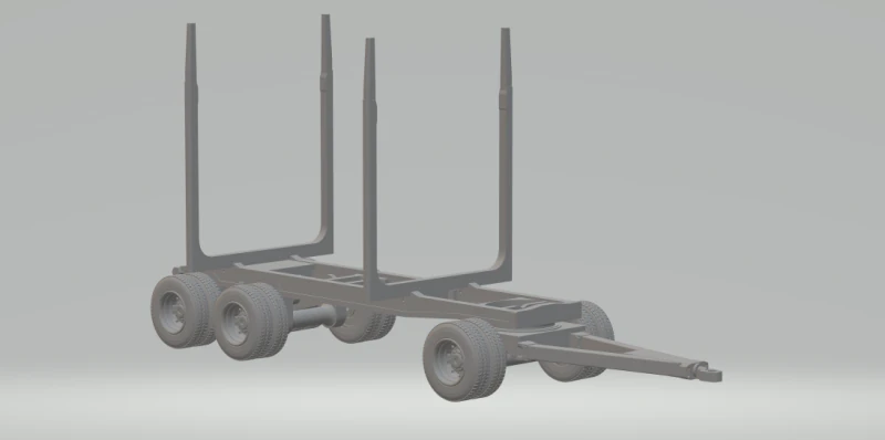 Trailer transport timber 3D Print Model .c4d .max .obj .3ds .fbx .stl .blend 