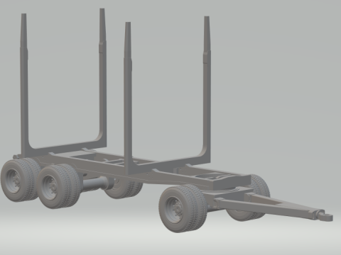 Trailer transport timber Modèles 3D en vedette
