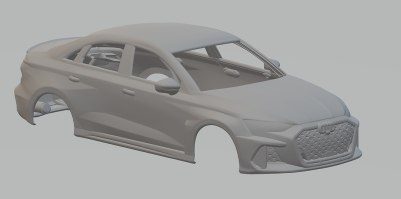 Audi rs3 sedan 3D 프린트 모델 .c4d .max .obj .3ds .fbx .stl .blend