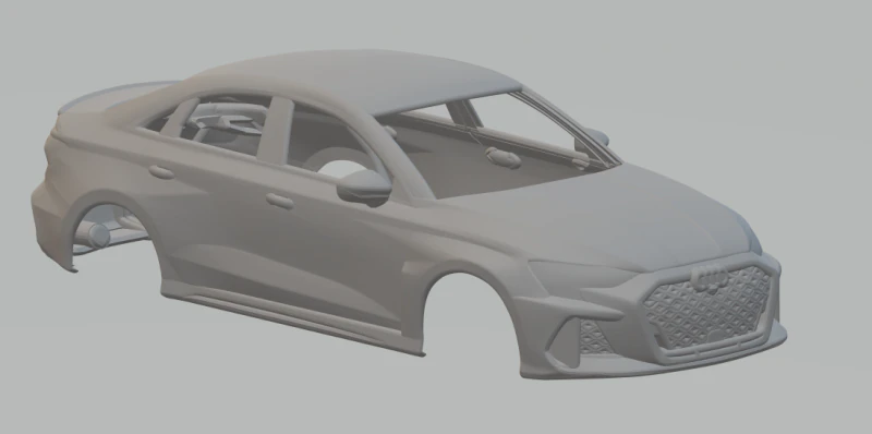 Audi rs3 sedan 3D Print Model .c4d .max .obj .3ds .fbx .stl .blend 