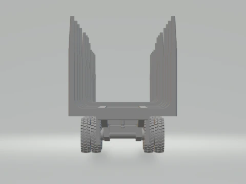 Double Trailer timber eua 3D Print Model
