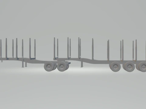 Double Trailer timber eua 3D Print Model