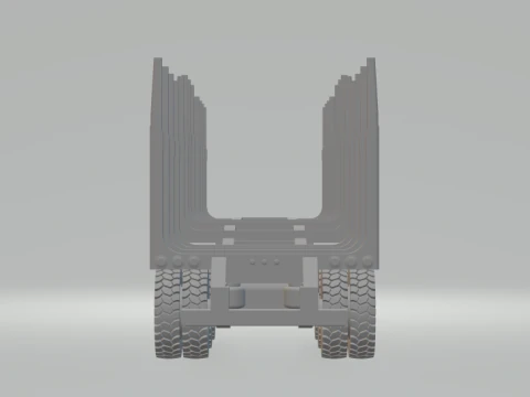 Double Trailer timber eua 3D Print Model