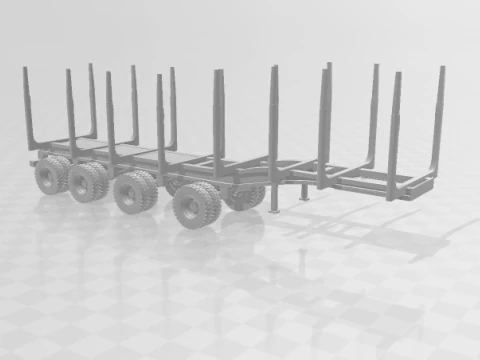 拖车木材 EUA 3D 打印模型