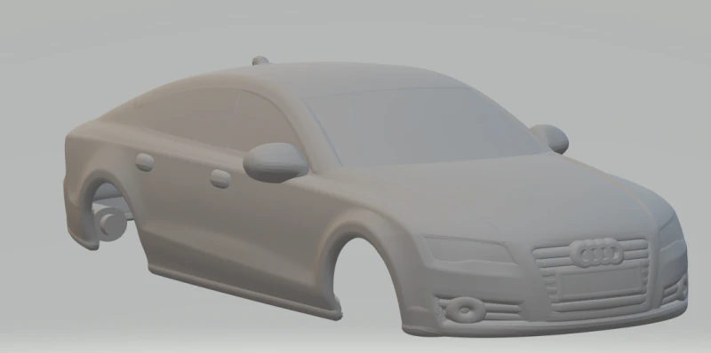 Audi a7 sportback closed 3D Print Model .c4d .max .obj .3ds .fbx .stl .blend 