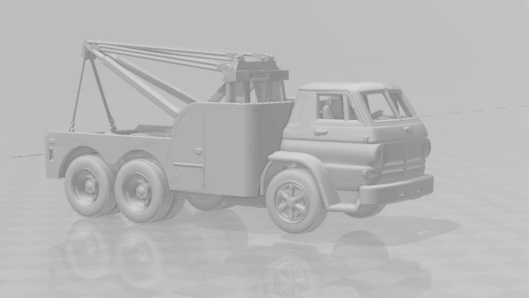 Dodge tow truck 3D Print Model .c4d .max .obj .3ds .fbx .stl .blend 