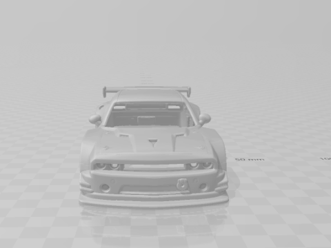 Dodge Challenger race car 3D Print Model