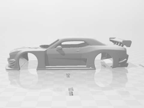 Dodge Challenger race car 3D Print Model