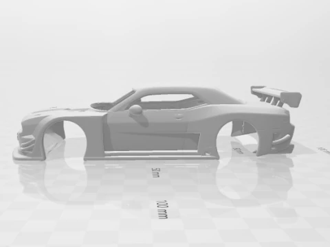 Dodge Challenger race car 3D Print Model