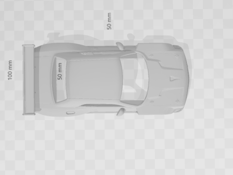 Dodge Challenger race car 3D Print Model