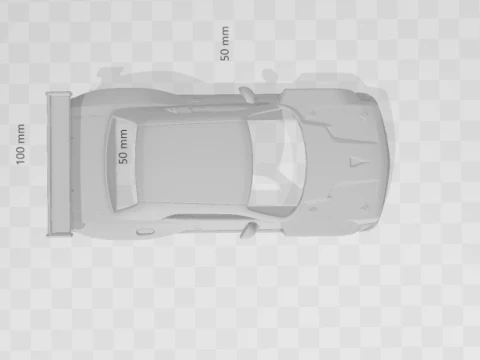 Dodge Challenger race car 3D Print Model