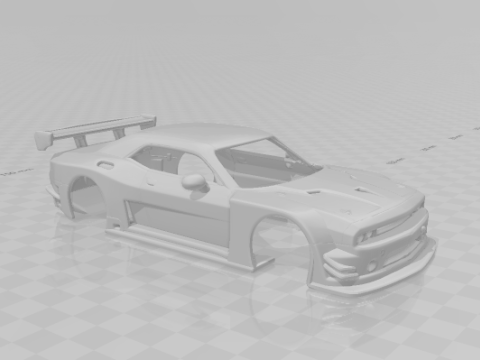 Dodge Challenger race car 3D Print Model