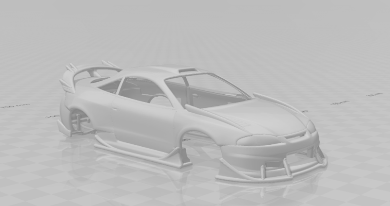 Mitsubishi Eclipse extreme 3D Принт Модель .c4d .max .obj .3ds .fbx .stl .blend