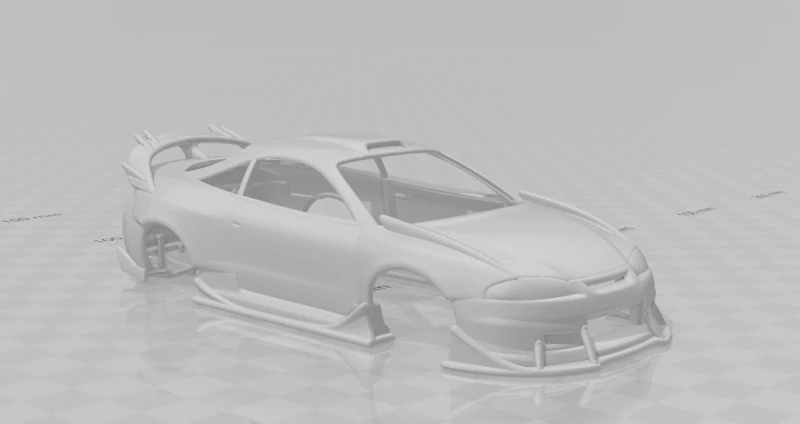Mitsubishi Eclipse extreme 3D Print Model .c4d .max .obj .3ds .fbx .stl .blend 
