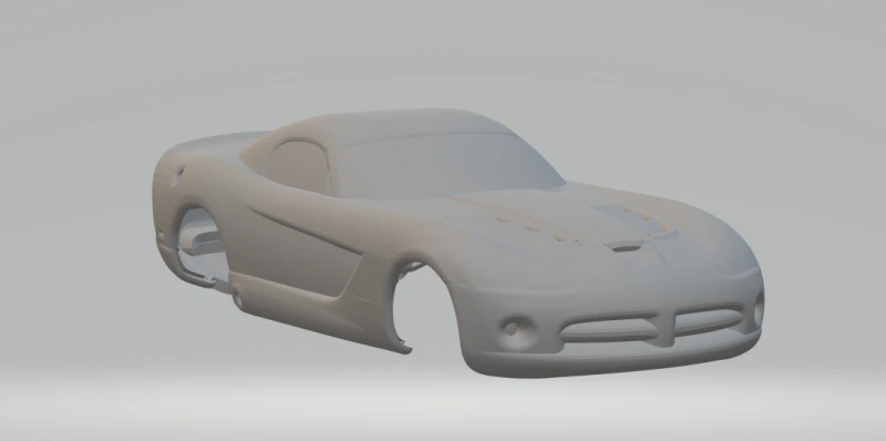 Dodge viper closed window 3D Print Model .c4d .max .obj .3ds .fbx .stl .blend