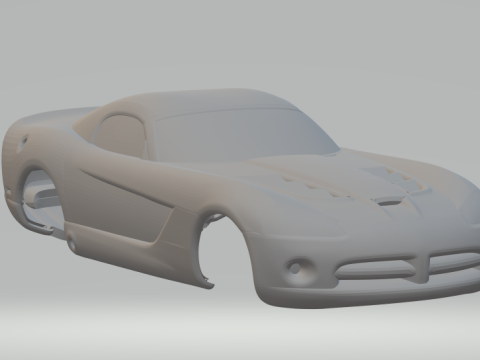 Dodge viper closed window 3D Baskı Modeli