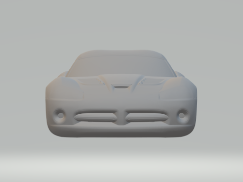 Dodge viper closed window 3D-printmodel
