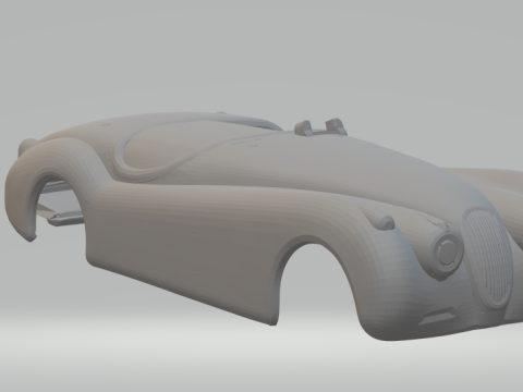 Jaguar xj 120 race car 3D Print Model