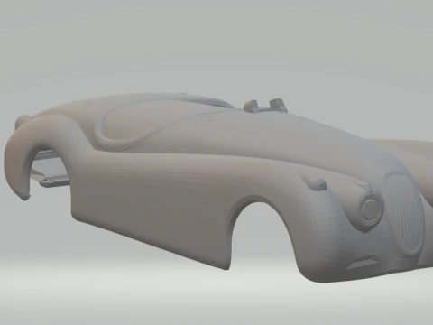 Jaguar xj 120 Rennwagen 3D Druckmodell