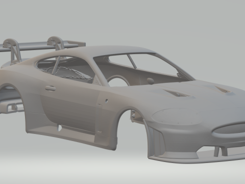 Jaguar gt race car 3D प्रिंट मॉडल