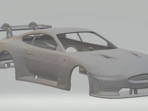 Jaguar gt race car 3D Print Model
