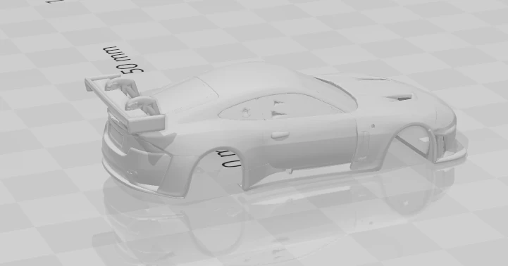 Jaguar gt race car closed 3D Print Model .c4d .max .obj .3ds .fbx .stl .blend 