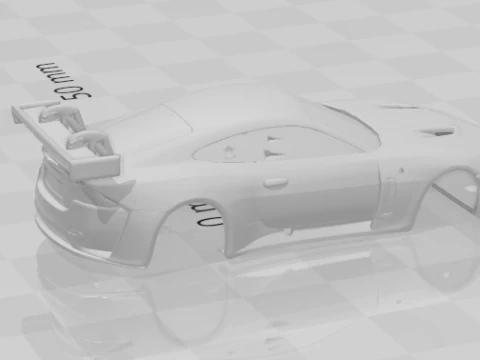 Jaguar gt race car closed 3D Print Model