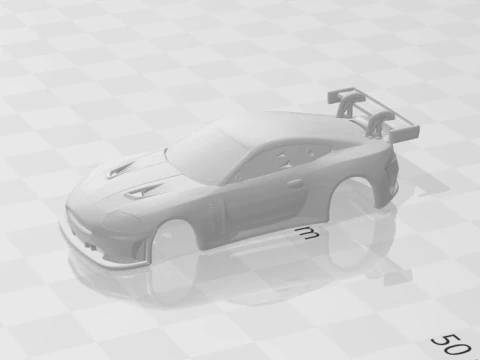 Jaguar gt race car closed 3D Print Model