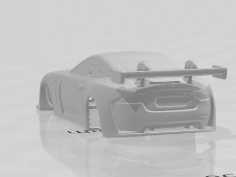 Jaguar gt race car closed 3D Print Model