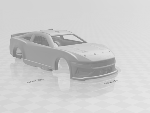 Mustang dark horse nascar 3D Print Model