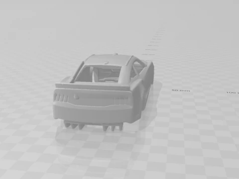 Mustang dark horse nascar 3D Print Model