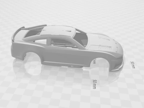 Mustang dark horse nascar 3D Print Model