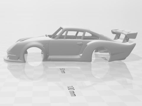 Porsche 959 custom long tail 3Dプリントモデル