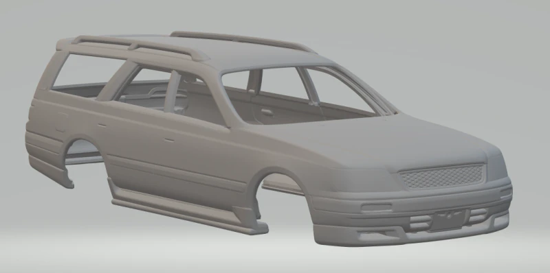 Nissan Stagea 3D Print Model .c4d .max .obj .3ds .fbx .stl .blend 